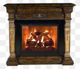 Electric Fireplace Mantel Insert Chimney - Transparent Fire Place Clip Art Png,Chimney Png