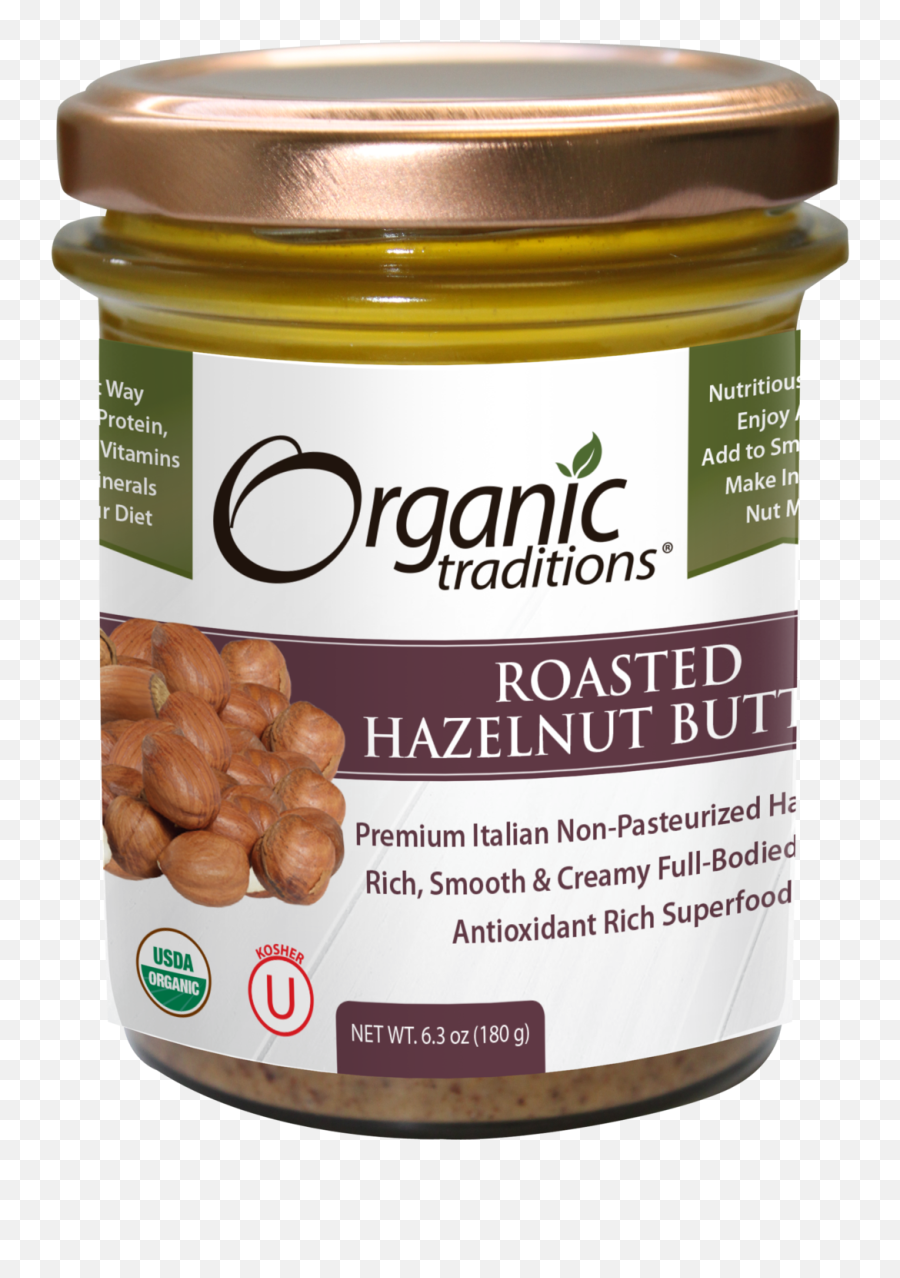 Organic Roasted Hazelnut Butter - Organic Traditions Roasted Hazelnut Butter Png,Hazelnut Png