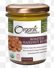 Organic Roasted Hazelnut Butter - Organic Traditions Roasted Hazelnut Butter Png,Hazelnut Png