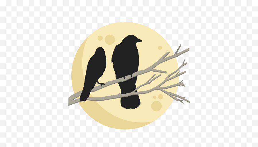Halloween Crows Svg Scrapbook Title Cutting Files Crow - Svg Crows Png,Crows Png