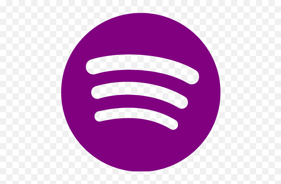 Purple Spotify Icon - Spotify Logo Black And White Png,Spotify Icon Transparent
