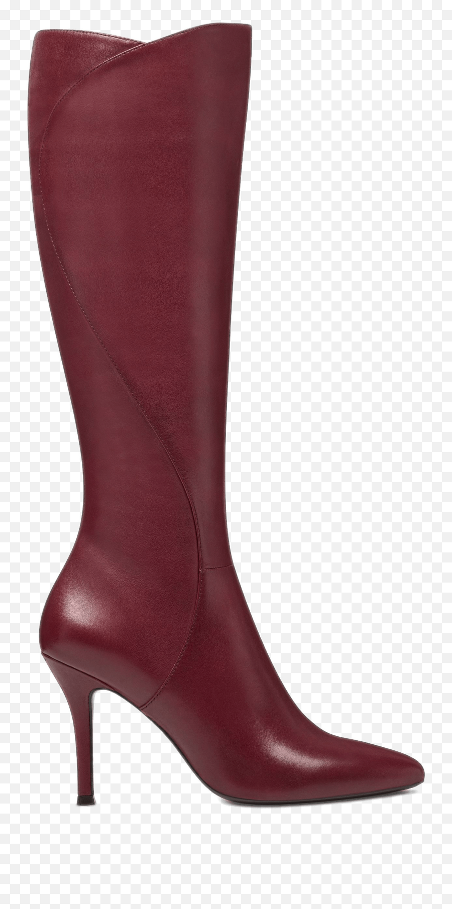 Bordeaux Knee High Boots Transparent Png - Stickpng High Heels,Boot Transparent