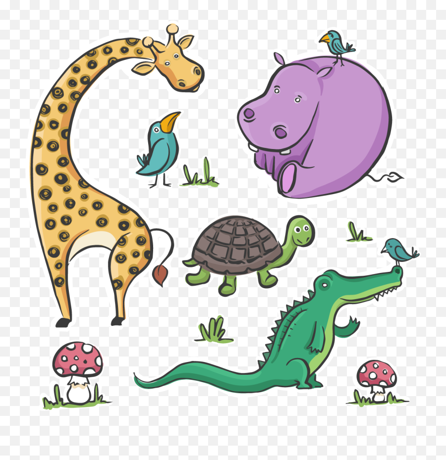 Lovely Animals - Vector Animal Park Png Download 12001200 Hippopotamus,Park Png