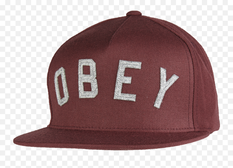 Download Hd Obey Snapback Cap Mit Logo - Applikation In Rot Baseball Cap Png,Obey Png