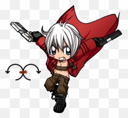 Devil May Cry Clipart Render - Dante Chibi Renders png