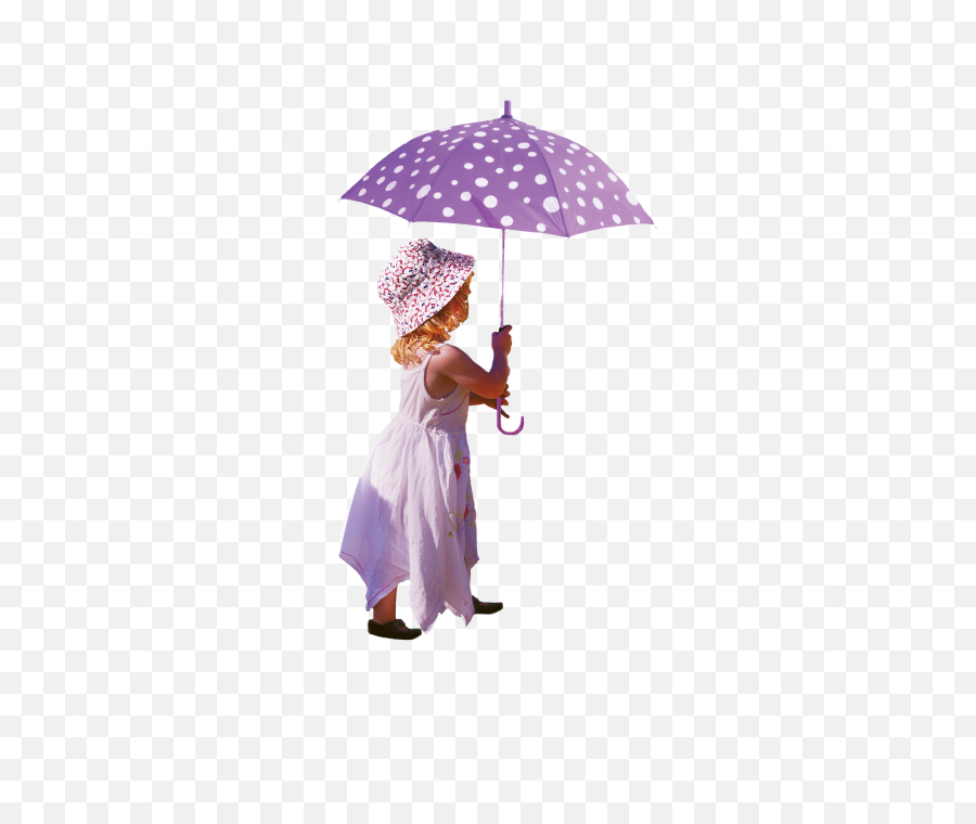 A Girl With An Umbrella Png Image - Purepng Free Red Polka Dot Umbrella,Umbrella Transparent Background