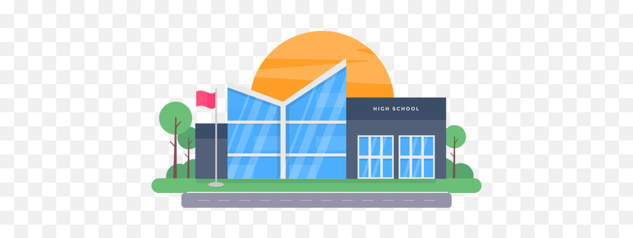 Modern High School Building - Transparent Modern Building Png,Modern Png