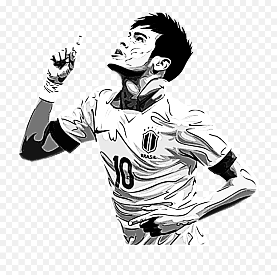 Neymar Black Png U0026 Free Blackpng Transparent Images - Neymar Black And White Png,Neymar Png