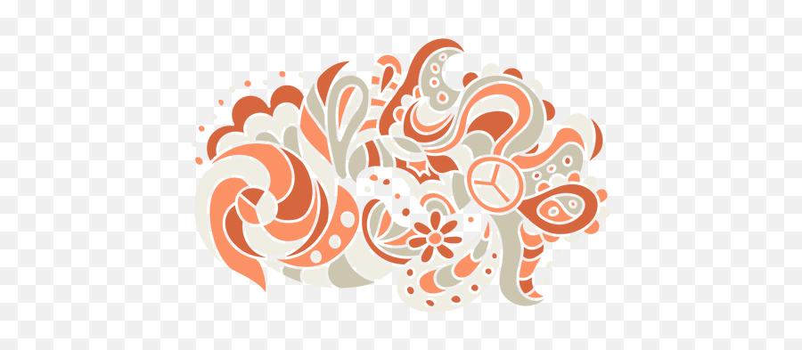 Floral Organic Ying Yang Peace Composition - Transparent Png Illustration,Ying Yang Png