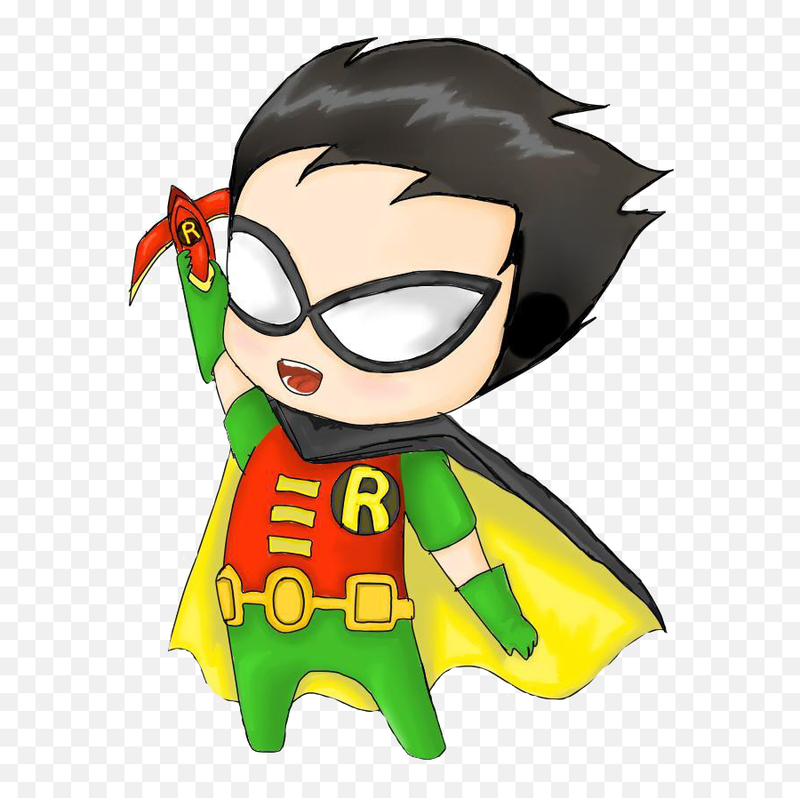 Robin Nightwing Batman Damian Wayne - Chibi Superheroes Transparent Background Png,Nightwing Png