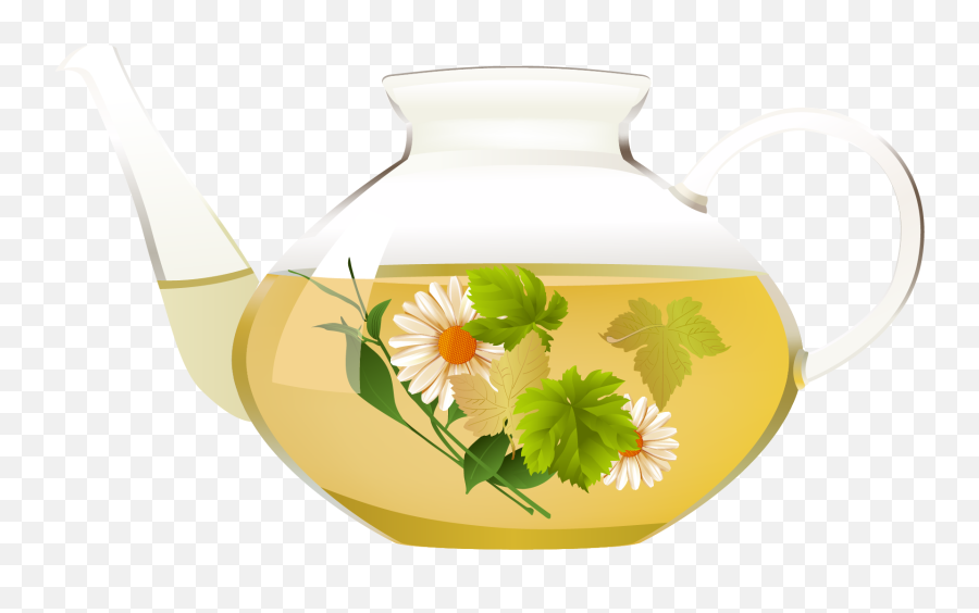 Chrysanthemum Tea Coffee Green Clip Art - Teapot And Cup Tea Pot And Cups Png,Chrysanthemum Png