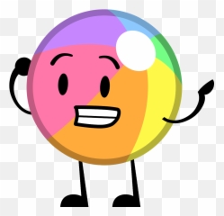 Beach Ball - Formerbeachball With Head Balls A Face Cartoon Png