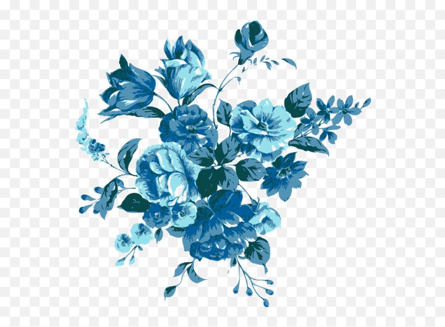 Blue Flower - Vector Blue Flower Png,Blue Flower Transparent