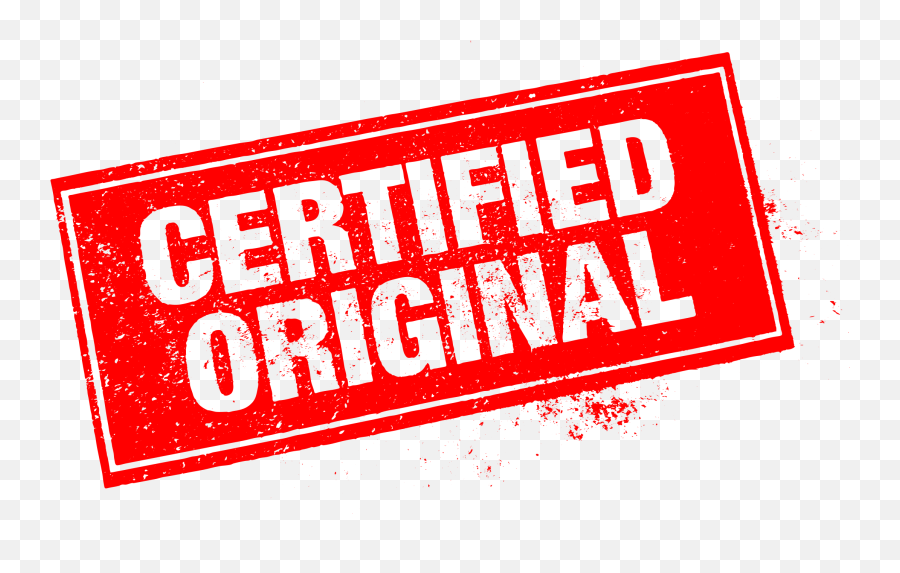 Certified Original Stamp - Label Png,Certified Png