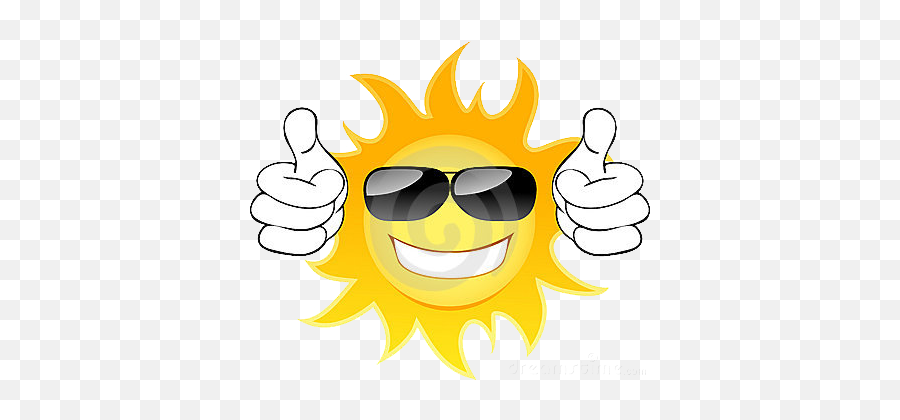 Sun With Sunglasses Clip Art - Sun With Shades Emoji Png,Playa Png