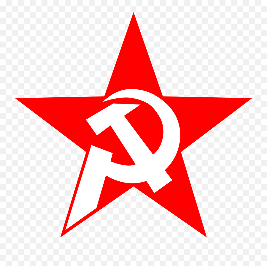 Hammer And Sickle In Red Star Socialism Symbol Free Image - Hammer And Sickle Big Png,Red Star Png