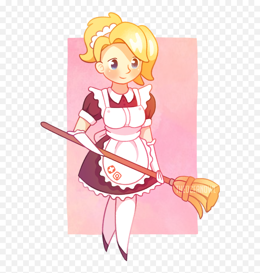 Holly Did Someone Call A Maid Mercy From - Cartoon Png,Mercy Transparent