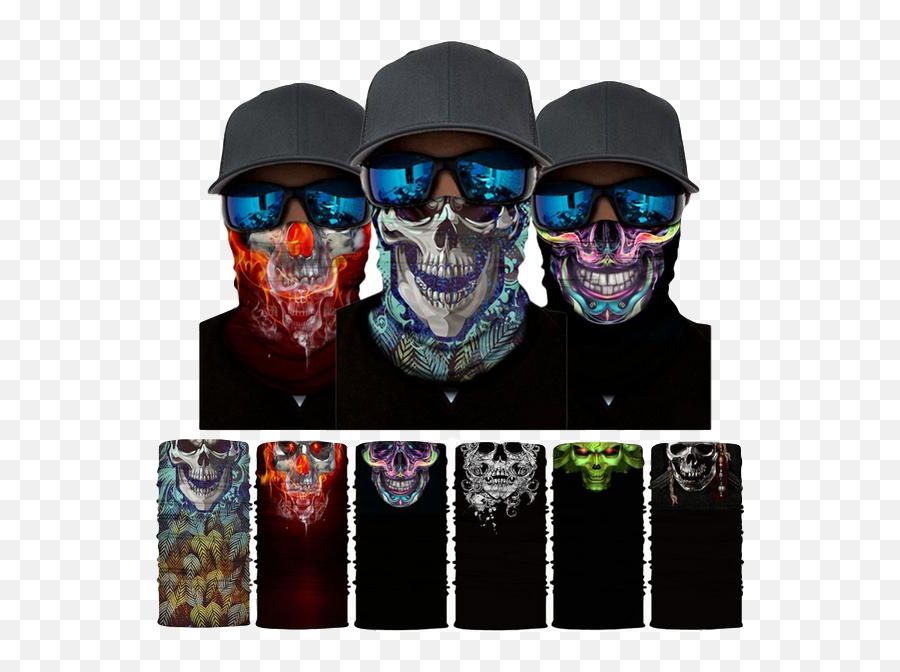 Download Hd Face And Neck Protection Mask - Magic Headband Cool Looking Face Masks Png,Skull Face Png
