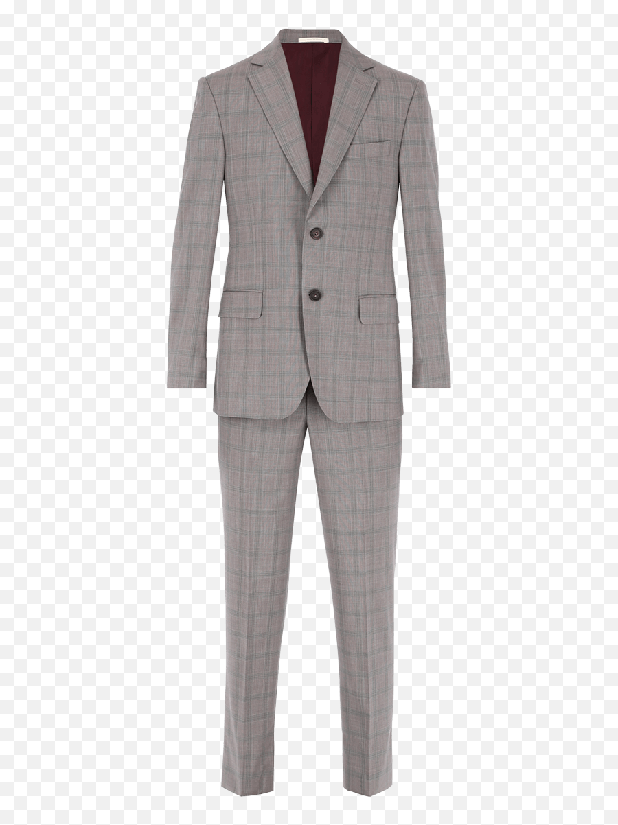 Black Suit Png - Grey Checked Woolstretch Gentleman Suit Formal Wear,Gentleman Png