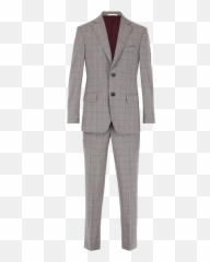 Black Suit Png - Grey Checked Woolstretch Gentleman Suit Formal Wear,Gentleman Png