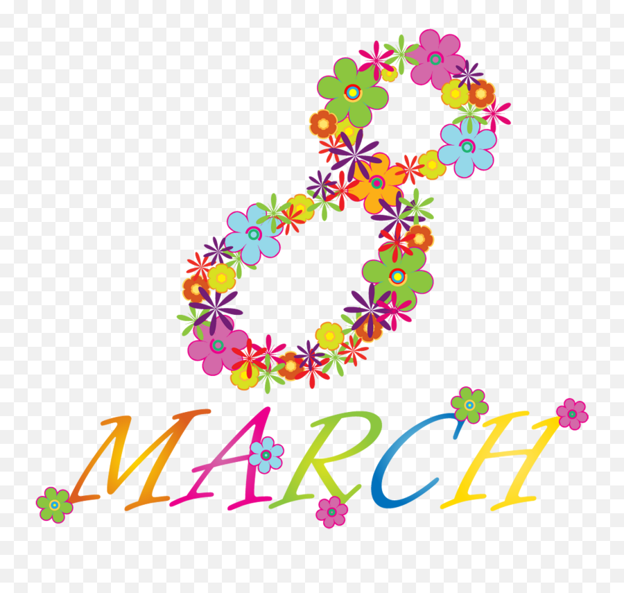 Best Free 8 March Womens Day Png Image - March Clipart With Flowers,March Png