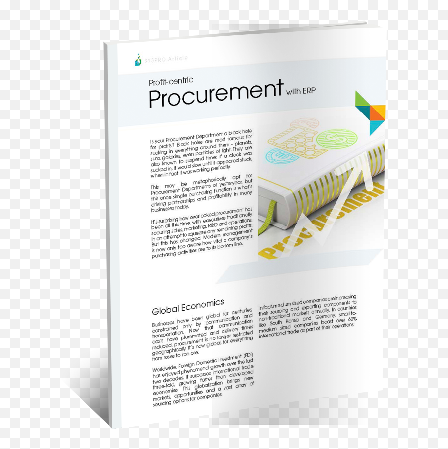 Syspro Erp Procurement White Paper - Horizontal Png,Paper Hole Png