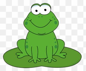 Library Of Frogs - Cartoon Frog On A Lily Pad Png,Lily Pad Png