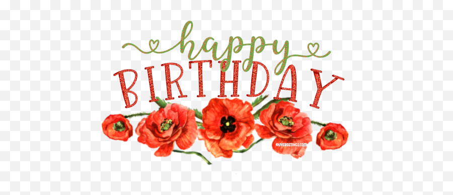 Happy Birthday - Happy Birthday Stickers With Flowers Png,Birthday Transparent Background