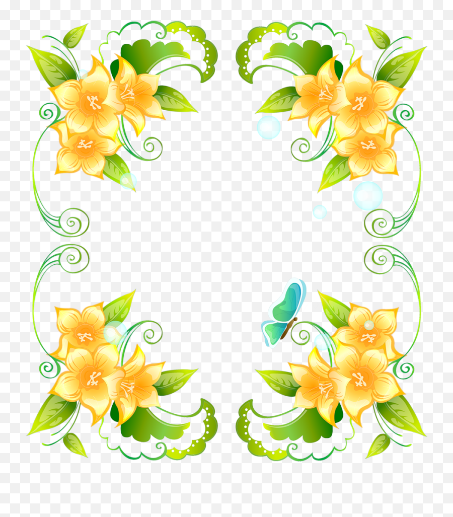 Frame Flower Embroidery Hd Image - Flower Clipart Png,Embroidery Png