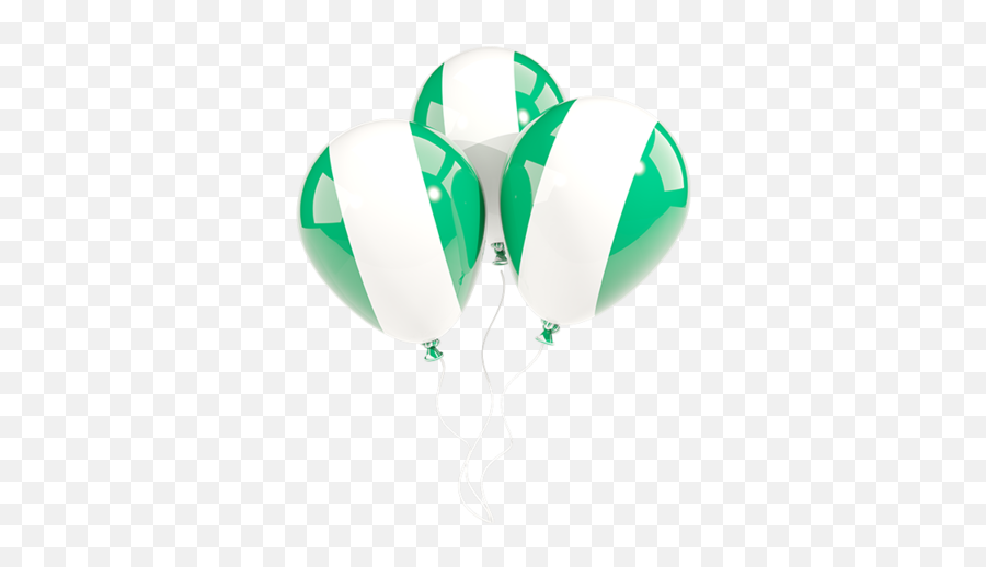 Three Balloons - Nigeria Flag On Balloon Png,Nigerian Flag Png