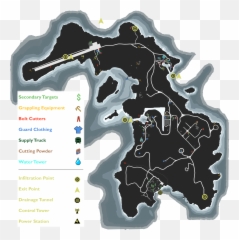 The Entire Cayo Perico Heist Intel Map - Cayo Perico Heist Map Png,Gta 5 Icon List