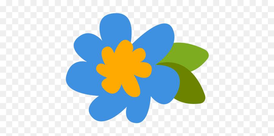 Flat Flower Illustration - Transparent Png U0026 Svg Vector File Blue Flower Illustration Png,Blue Flowers Png