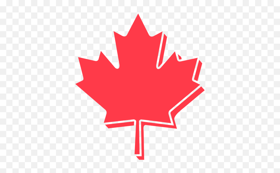 Maple Leaf With Edge Flat - Canada Maple Leaf Png,Red Maple Leaf Icon