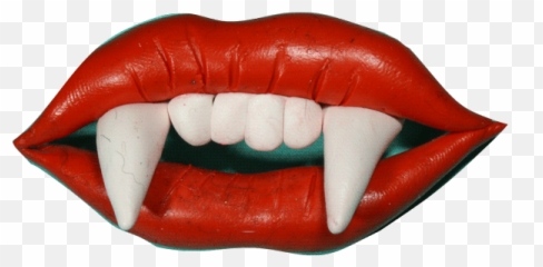 Halloween Tongue Sticker Erma Fiend For Ios Android - Smile Vampiers Tooth Gif Png,Vampire Teeth Png