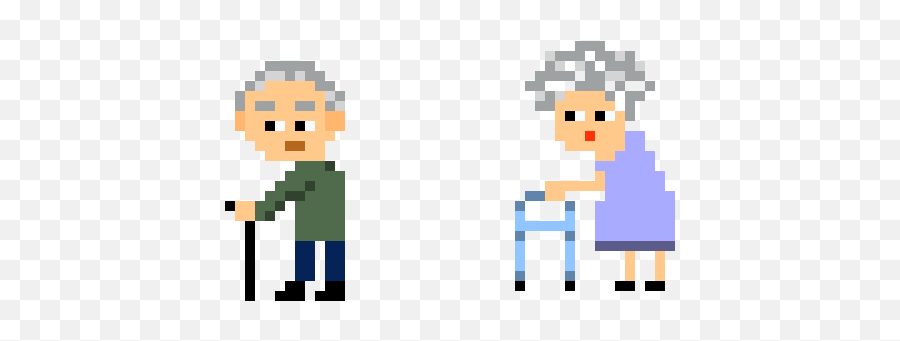 Old People Pixel Art Maker - Pixel Art People Png,Old Person Png