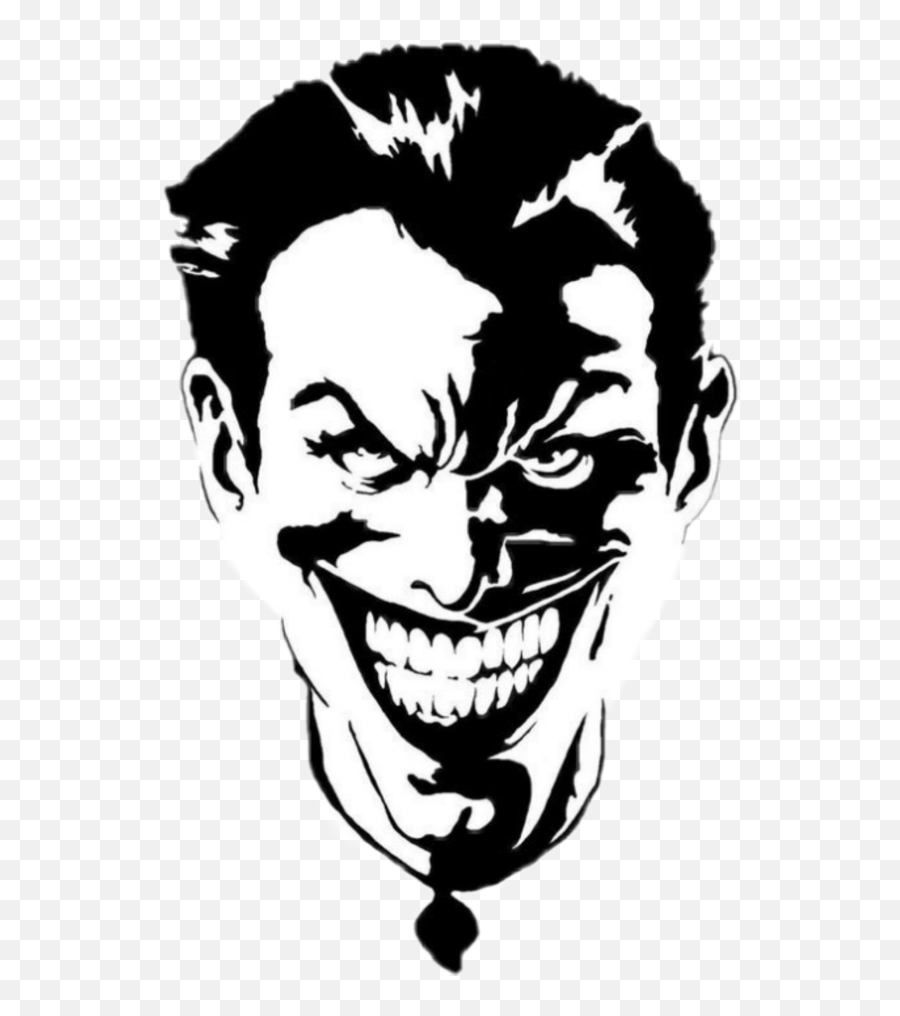 Joker Batman Batmanarkhamknight Jokerface - Joker Black And White Png,Joker Face Png