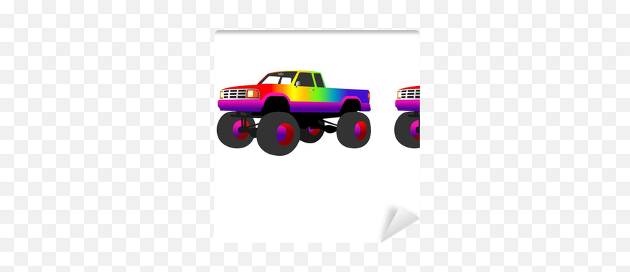 Wallpaper Rainbow Monster Truck - Pixershk Rainbow Monster Truck Png,Monster Truck Icon