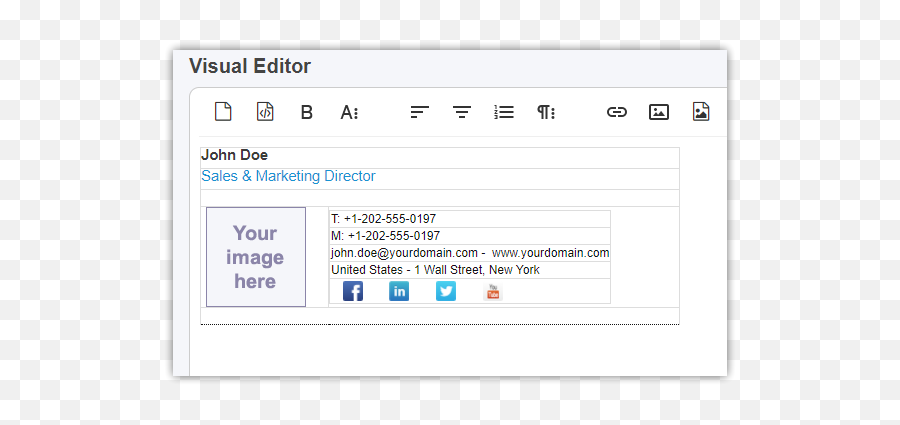 Create Html Email Signatures U2013 Word To - Horizontal Png,Email Icon For Email Signature