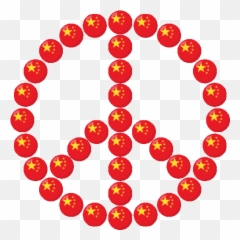 China Flag Peace Sign Joypixels Sticker - And Coffee png