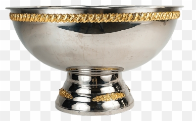 Gold Trim Punch Bowl 100 Cup - Trophy Png,Gold Trim Png
