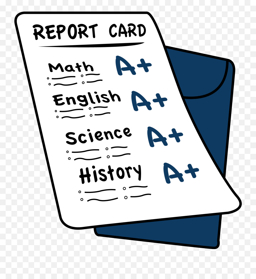 Library Of 4th Grade Card Clipart Black - Report Card Png,Grade Png