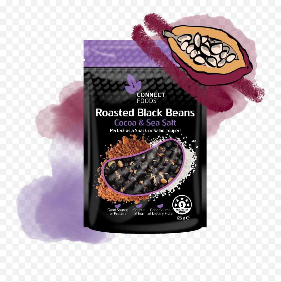 Cocoa U0026 Sea Salt Roasted Black Beans U2014 Connect Foods Png Purple Corn Icon