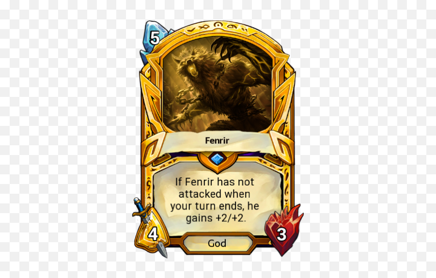 Fenrir - Hand Of The Gods Top Decks Hand Of The Gods Cards Png,Fenrir Png