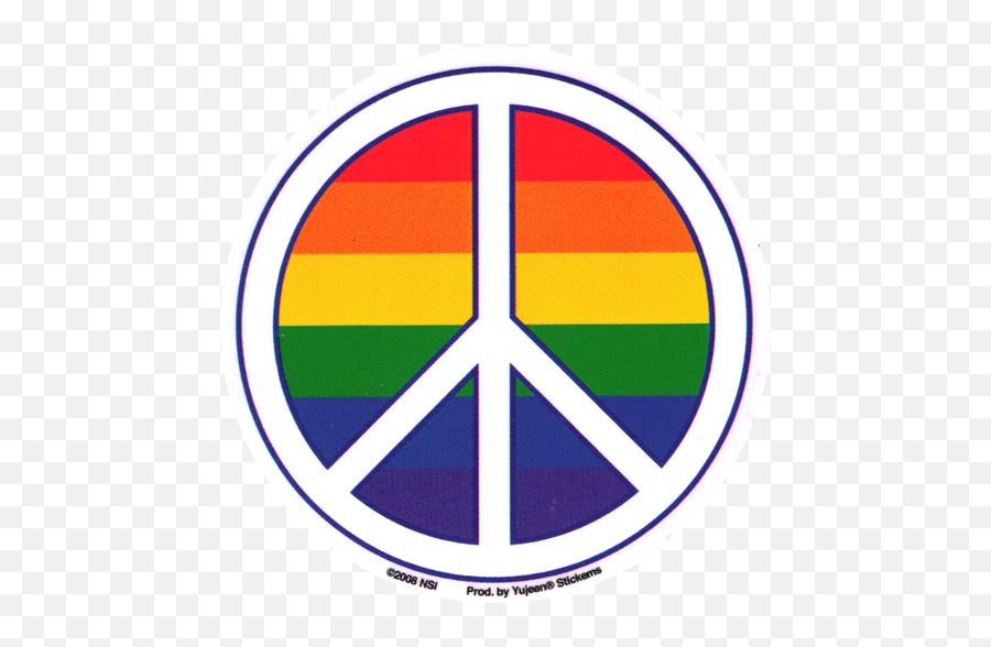 Pride Rainbow Peace Sign - Window Sticker Decal Slot Wedges In A Dc Machine Png,Peace Sign Png