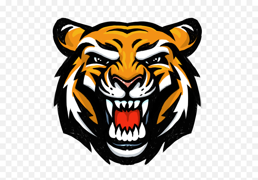 Tiger Mascot Logo Png Image - Tiger Cartoon No Copyright,Tiger Head Png