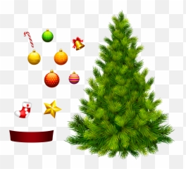 Christmas Tree Clipart Decorative - No Png Format