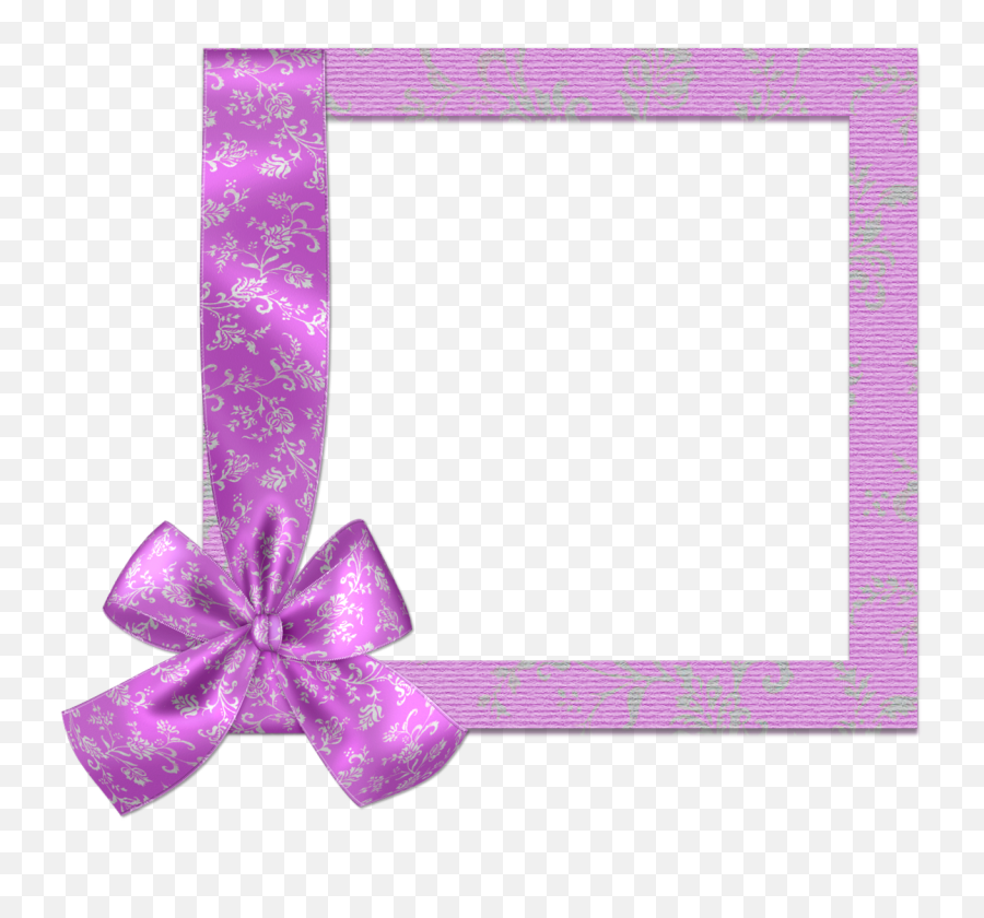 Pink Vintage Frame With Bow - Pink Frames For Baby Png,Pink Frame Png
