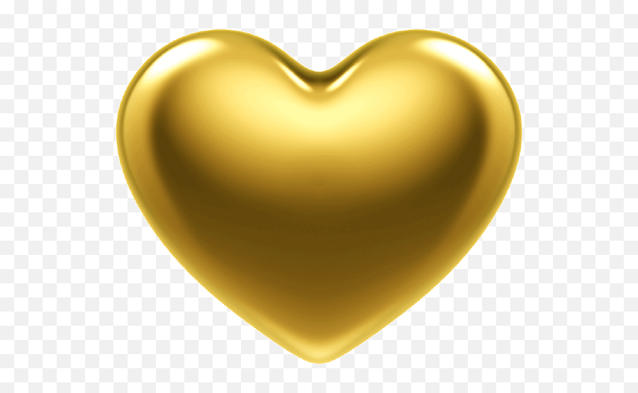 3d Small Heart Pin Gold - Gold Heart Icon Png Full Size 3d Love Gold Png,3d Heart Png