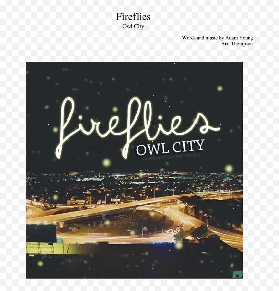 Owl City - Album Fireflies Owl City Png,Fireflies Png