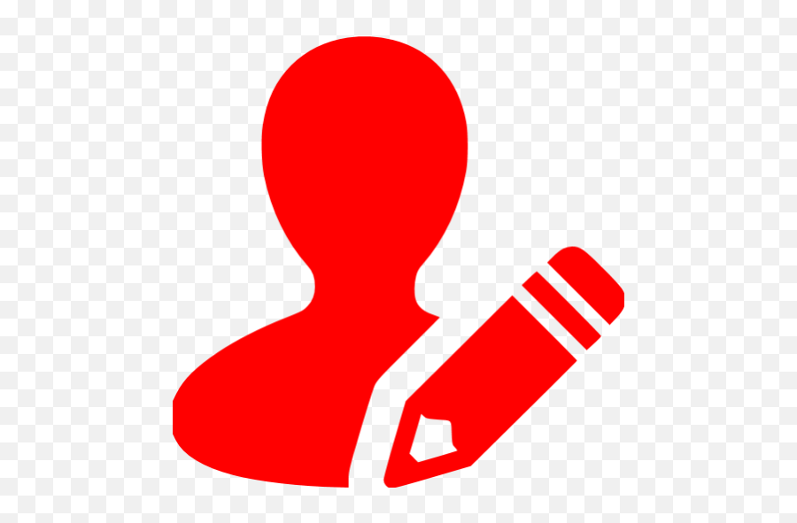 Red Edit User Icon - Logo Pencil Black Png,Red Discord Logo